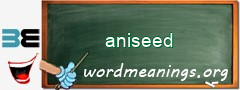 WordMeaning blackboard for aniseed